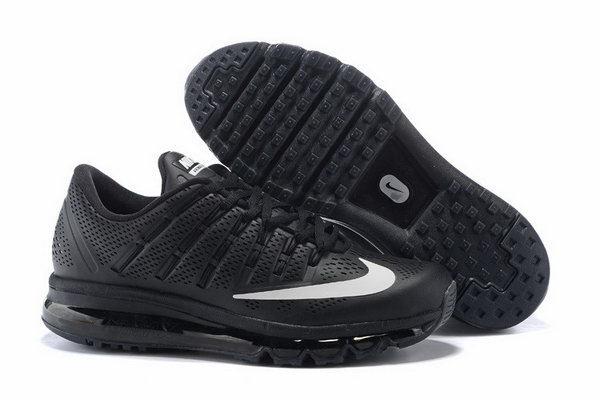 Mens Air Max 2016 Leather All Black White Inexpensive